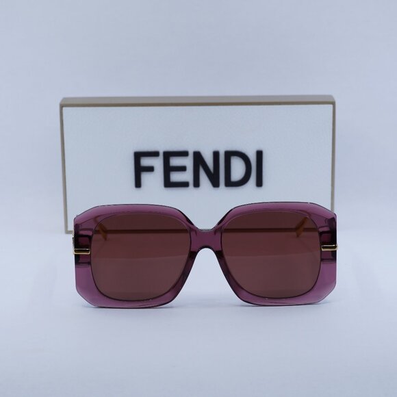 Final Price! Fendi FE40065F 81S Burgundy Sunglasses - Picture 3 of 9
